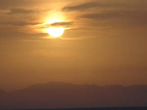 de laatste zonsondergang in Afrika