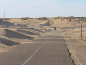 het zand wint terrein